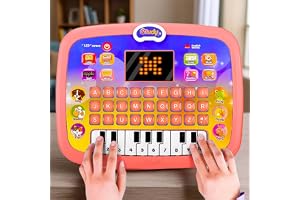 Graphene Learning Education Computer Piano Laptop Toy with Led Screen & Music Computer Tablet for Kids 5 Year Toddlers Baby Laptop Fun Activity Gift Toys 2-6 Years Boy Girl Multicolor