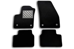 MTC AUTOMOTIVE Fußmatten für Opel Meriva B ab Baujahr 2010 bis 2017, passgenau, rutschfest, Absatzschoner aus verstärktem Gummi, Verankerungsknöpfe, Schwarz