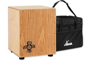 XDrum Junior Cajon Peruana Ash (3 mm Schlagplatte, 9 mm Birkenkorpus, 37 cm hoch, inkl. Tasche mit Umhängegurt)