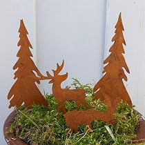 Gartenstecker Weihnachten Hirsch 2er Set Rehe Mit T Produktbild-Vorschau 3