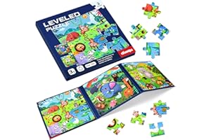 BBLIKE Puzzle dla dzieci, magnetyczne puzzle, zwierzęta, puzzle dla dzieci od 3 gier podróżnych, zabawki edukacyjne dla dzieci w wieku 3, 4, 5 lat (impreza ze zwierzętami)