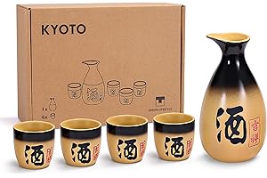 Urban Lifestyle Sake Set Kyoto 5 piezas de gres, capacidad: 295 ml