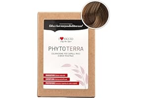 ILOVERICCIO I Love Riccio PhytoTerra Colorazione per Capelli Ricci a Base Vegetale, Colore Capelli Naturale, Tonalizzante Capelli Ricci, Ravviva e Rafforza i Riflessi, Nuance Nocciola, 80 g
