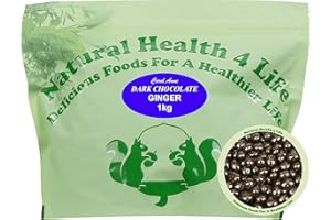 Natural Health 4 Life Carol Anne Confectionery Dark Chocolate Ginger 1 kg in Resealable Pouch (1 Pouch)