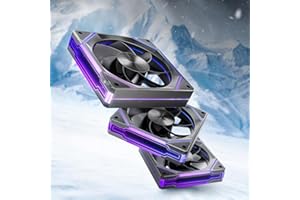 AsiaHorse Ventilateur de boîtier PC Reverse ARGB 120MM [Lot de 3] [Infinity Mirror] [HDB] Ventilateur RGB 1800RPM 5V 3PIN ARGB et ventilateur PWM 4PIN durée de vie de 50000H Noir