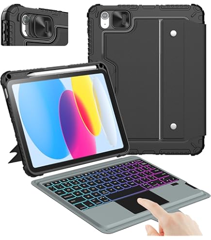ZOMUN Keyboard Cover Case For Huawei MediaPad T5 10, Wireless Bluetooth - View #9