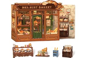 Cutefun Book Nook Kit - DIY Miniature Dollhouse Wooden Bookends Bookcase With LED Light 3D Wooden Puzzle Crafts Home Deco for