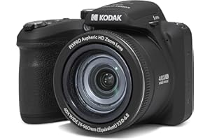 KODAK Pixpro Astro Zoom AZ405: Digitale Bridgekamera, 40-facher Zoom, 24-mm-Weitwinkel, 20 Megapixel, LCD 3, Video Full HD 1080p, OIS, AA-Batterie – Schwarz