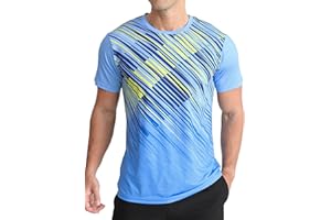 APTRO Camiseta Deportiva para Hombre con Diseño Degradado, Manga Corta, Tejido Elástico y Transpirable para Deportes