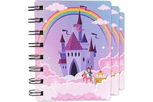 Toyseum 12 x Mini Princess Notebooks for Kids Party Bags, Small A7 Pocket Size Notebook, Cute Stationery Gifts for Girls Princess Themed Party Bag Fillers, Notepads for Kids of Any Age, Set of 12