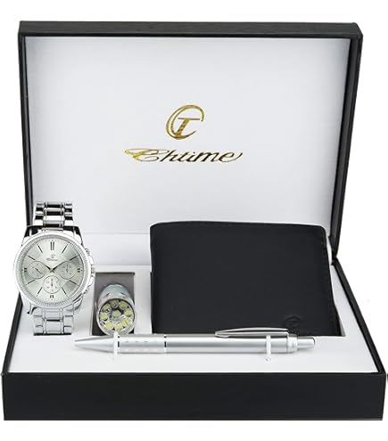 Bellos Set Regalo Uomo Eleganza: Orologio, Portafoglio, Penna E Lampada LED – Idea Regalo Compleanno/Papà - 3