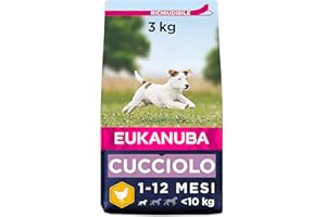 Eukanuba Cibo Secco per Cuccioli in Crescita, per Cani di Taglia Piccola, Ricco di Pollo Fresco, 3 kg