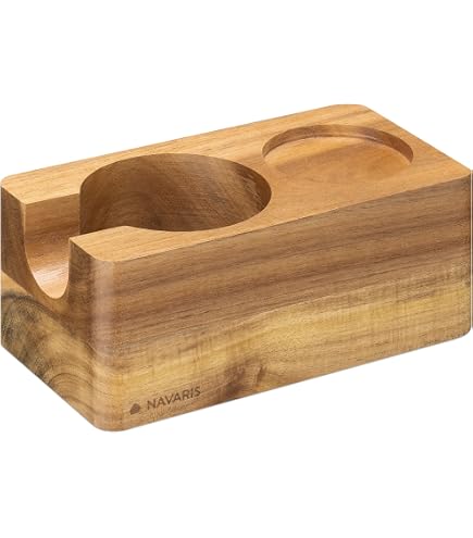 Bar.ista22 Stazione Tamper In Noce Massello – La Base Perfetta Per Il Tuo Angolo Caffè, Supporto Per Accessori Barista 58 Mm - 6