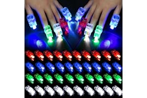 EKKONG Luci Da Dito LED,40 Pezzi Party Light up Anelli,Luci delle Dita Anelli Luminosi per Bambini, Carnevale, Halloween, Natale, Feste