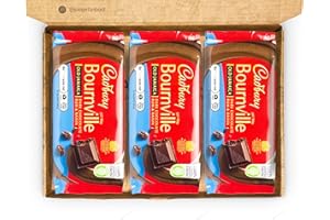 SWEETIEPOST Bournville Old Jamaica Rum and Raisin Chocolate Gift Box | Retro Bourenville Chocolate Bars