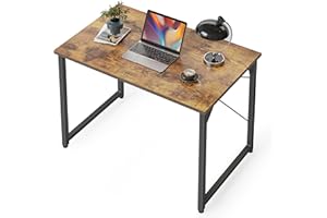 CubiCubi Computer Desk 80 x 40 x 75 cm Home Office Laptop Desk Study Writing Table, Modern Simple Style, Rustic Brown