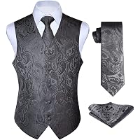 Gilet Uomo DQT Floreale Paisley Blu Royal Formale Matrimonio Taglie S-5XL
