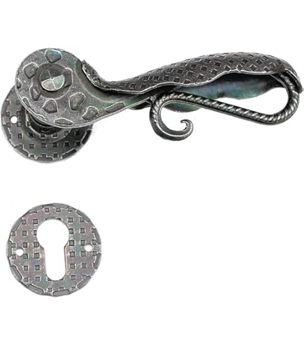Poignée De Porte En Fer Forgé - 270 Mm - Noir - En Acier - Poignée De