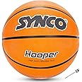 Synco Hooper Series Basketball (Size-5) | Moulded Technology | 8 Panel | for Indoor & Outdoor Games & Training | Ideal for Boys/Girls Age 9-11 Years (Orange)