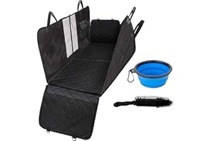 smartpeas Dog Car Seat Cover Xxl - Padded Cover With Side Protectors 165 * 142 * 50 Cm - Universal For Any Car - Robust Material - Detachable - Also For Car Trunks + Dog Bowl And Dog Brush