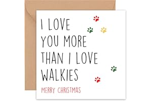 Felbridge Studio - Funny Dog Christmas Card - Xmas Cards for Husband Wife Son Daughter Brother Sister Girlfriend Boyfriend Grandson Family - Doggie Pup Dogs Walkies- Luxury Humorous Present -14cm