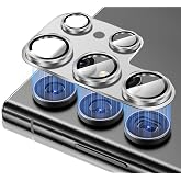 Diruite Camera Lens Protective Film for Samsung Galaxy S25 Ultra Camera Protection HD Tempered Glass and Aluminium Camera Protection Silver