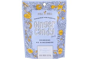 Gem Gem Ginger Candy Chewy Ginger Chewy Ginger Chews (original, 140 g (lot de 1))