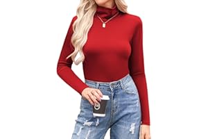 Aottori Maglia Donna Collo Alto Dolcevita Manica Lunga Lupetto Leggero Aderente Basic Top Elegante Intimo Traspirante Sottogiacca Elasticizzato Primavera Autunno