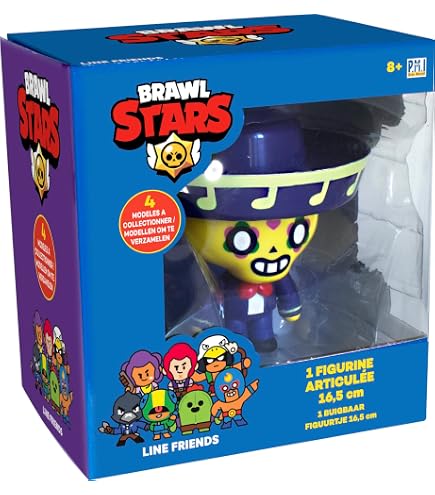 Bizak Brawl Stars Action Figure Pack 1 in Box - Crow, Multiplayer Fighting Player Figures, 11 cm (64116011