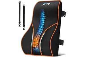 POOTACK Lombare Sedia Ufficio, Cuscino Ergonomico in Memory Foam, Cuscino Lombare Auto, Cuscino Lombare Auto, Supporto Schiena Sedia Gaming e poltrona reclinabile migliora la zona di comfort lombare