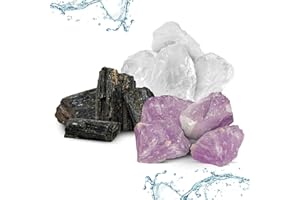 PURAJA Mezcla de Piedras Preciosas | Set de Piedras Curativas Premium para Purificar el Agua | Cristales Naturales para Agua (Protección y Liberación)