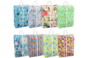 PIXHOTUL Sacs À Chaussures De Voyage Pochette De Rangement Portable Imperméable avec Poignée pour Hommes Et Femmes, 8Pcs Sacs De Rangement À Motif Mignon
