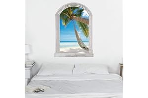 Bilderwelten Adesivo murale Spiaggia E Mare 120x90cm Finestra di Pietra Relaxing Day