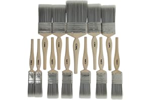 Coral 31409 Painter's Dozen Paint Brushes 12Pk Trade Pro Decorators Quality FSC Wood 2X 1", 5X 1.5", 4X 2", and 3"