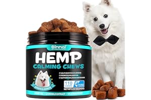 HRAMEX Calming Chews for Dogs (Salmon Flavor 110 Chews),Helps Dog Anxiety & Stress Relief,Quiet Moments Dog Calming Treats,Dogs Anxiety Stress Relief, for All Breeds & Sizes 8.54 oz(242G)