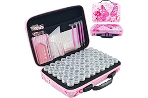 LIRUNQIU Diamond Painting Zubeh?r Boxen, 60 St¨¹ck Diamant Painting Aufbewahrungsbox Kits Werkzeug Set mit Stickers Tablett Stift
