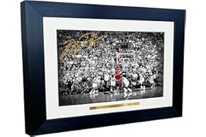 KITBAGS & LOCKERS Cadre photo dédicacé Michael Jordan « The Last Shot » de Chicago Bulls 30,5 x 20,3 cm