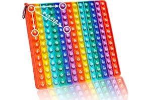 KICOSOADT Pop It,Gioco da tavolo di moltiplicazione,Modello di moltiplicazione della scuola elementare,Aiutare alcuni bambini a superare le difficoltà di calcolo (12*12 Arcobaleno)