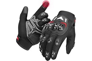 KEMIMOTO Męskie rękawice motocyklowe, letnie z ochraniaczem kostek i ekranem dotykowym, aktywne rękawice sportowe dla mężczyzn i kobiet, do jazdy na motocyklu, rowerze, skuterze, polowaniu