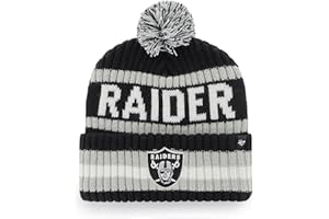 47 Las Vegas Raiders NFL Bering Unisex Winter Knit Bobble, One Size Fit, Team Badge, Black