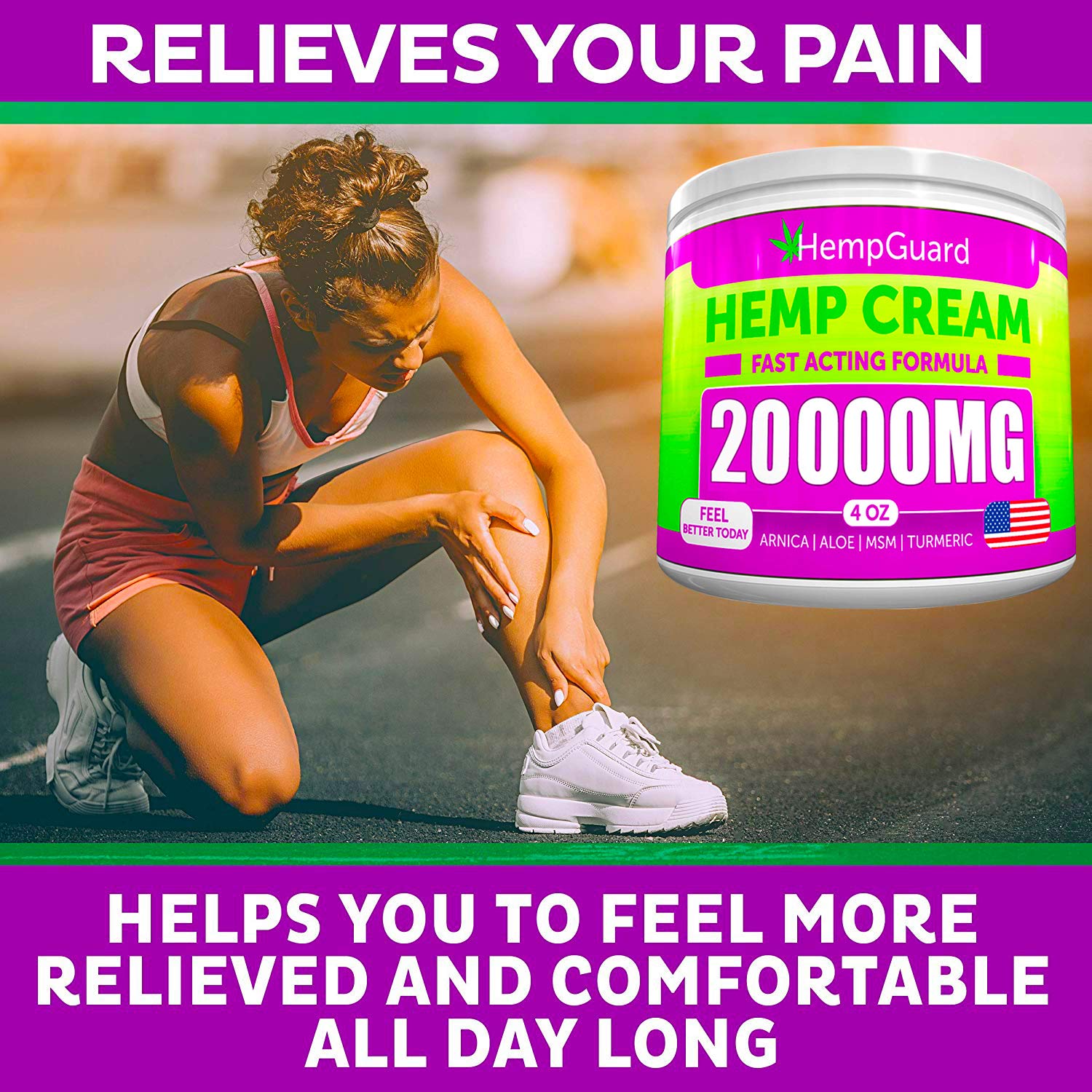 HempPainReliefCream10000MGMadeinUSA4OZRelievesMuscleJoint