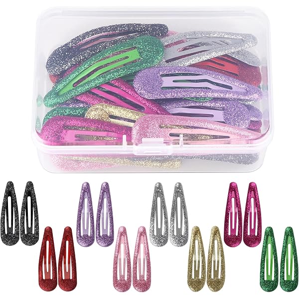 32 Stück Glitzer-Haarspangen Für Mädchen – Krone, Stern, Herz, Schmetterling, Bunt, Metall