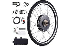 VIRIBUS Kit de Bicicleta Eléctrica con Pantalla LCD para Rueda Trasera Kit de Conversión de Bicicleta Eléctrica de 5 Velocidades Kit de Motor de Bicicleta para Bicicleta de Montaña