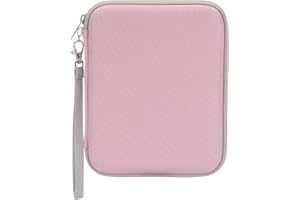 JEACHAN Yoto Card Case, Soft Portable Folder with Zipper & 80 Pockets, Mini Audiobook Cards Holder for Travel (Pink)