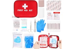 JAWELL Kit di Pronto Soccorso, Mini Kit Primo Soccorso, First Aid Kit, Portatile Kit di Pronto Soccorso professionale per Casa Auto Viaggio Moto All'aperto Trekking e Campeggio