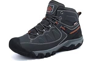 ARRIGO BELLO Mens Snow Boots Winter Warm Ankle Fully Fur Lined Anti-Slip Leather Work Walking Hiking Outdoor Urban 7UK-11UK