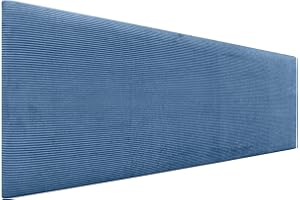 DHOME Kopfteil in unifarbenem Cord, hohe Qualität, modernes gepolstertes Kopfteil, Luxus-Bett, gepolstertes Schlafzimmer (Blau, 160 cm)