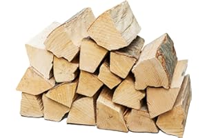 Bois de Chauffage 20 kg pour Poêle et Cheminée Brasero Grill Panier à Feu Bûches de Bois de Hêtre 25 cm Flameup