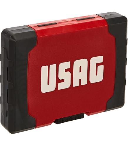 USAG 609 1/4 EB Assortiment de cliquet 1/4'' en coffret bi-matière avec douilles 6 pans et embouts de vissage (38 pièces) | Mister Worker