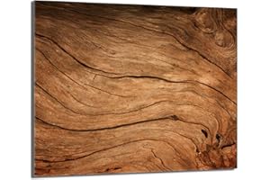 DarHaus Placa protectora de vitrocerámica 60 x 52 cm 1 pieza cocina eléctrica universal para inducción protección contra salpicaduras tabla de cortar de vidrio templado como decoración, MADERA